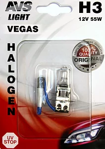 Галогенная лампы  AVS Vegas  в блисторе H3 12V A78481S