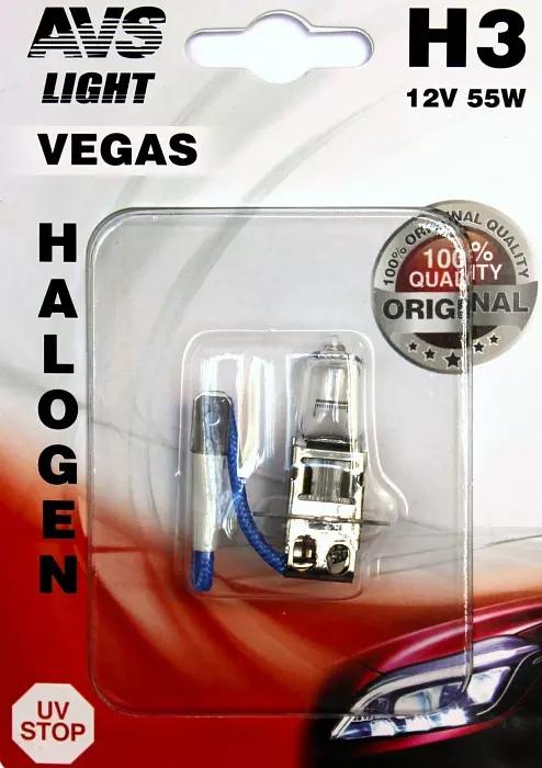 Галогенная лампы  AVS Vegas  в блисторе H3 12V A78481S 