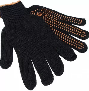 Перчатки ПВХ "Люкс перчатки" (8 нитей) черные