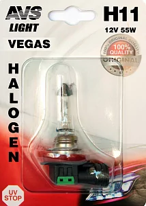 Галогенная лампы  AVS Vegas  в блисторе H11 12V A78480S