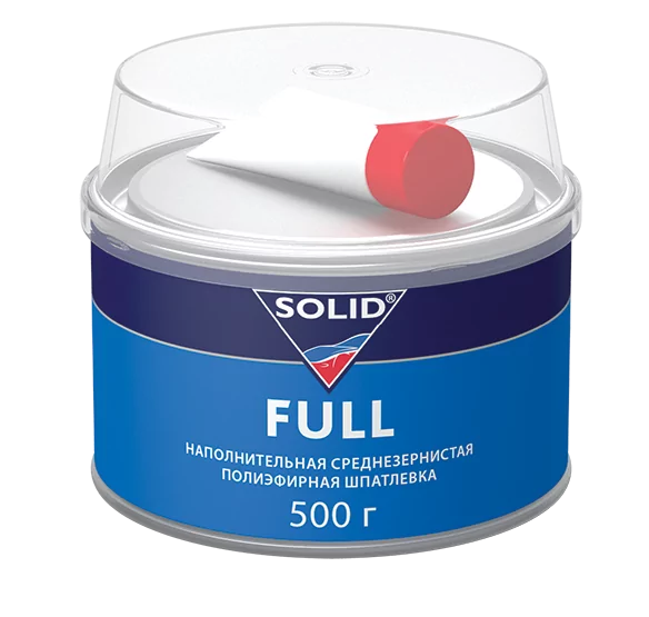 SOLID FULL (фасовка 500 гр) наполнительная среднезернистая шпатлевка 
