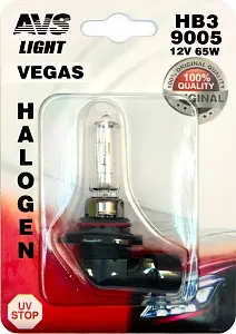 Галогенная лампы  AVS Vegas  в блисторе HB3/9005 12V A78485S