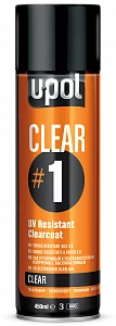 Лак  U-POL CLEAR #1 аэрозоль 500мл.CLEAR/AL