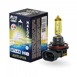 Галогенная лампы  AVS ATLAS ANTI-FOG BOX желтый  H8 12V A07024S