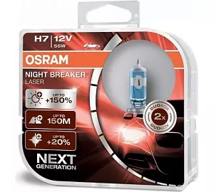 Лампа "Osram" H7 Night Breaker Laser12v55w(64210NL)