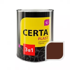 CERTA-PLAST грунт-эмаль "3в1"по ржавчине шоколад (0,8кг)