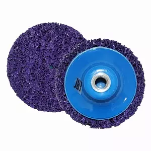 Круг для снятия ржавчины на резьбе фиолетовый d 100мм/M14 толщина 14мм Русский Мастер
