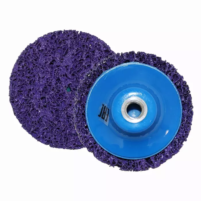 Круг для снятия ржавчины на резьбе фиолетовый d 100мм/M14 толщина 14мм Русский Мастер 