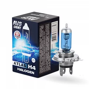 Галогенная лампы  AVS ATLAS  BOX/5000K  H4 12V A78889S