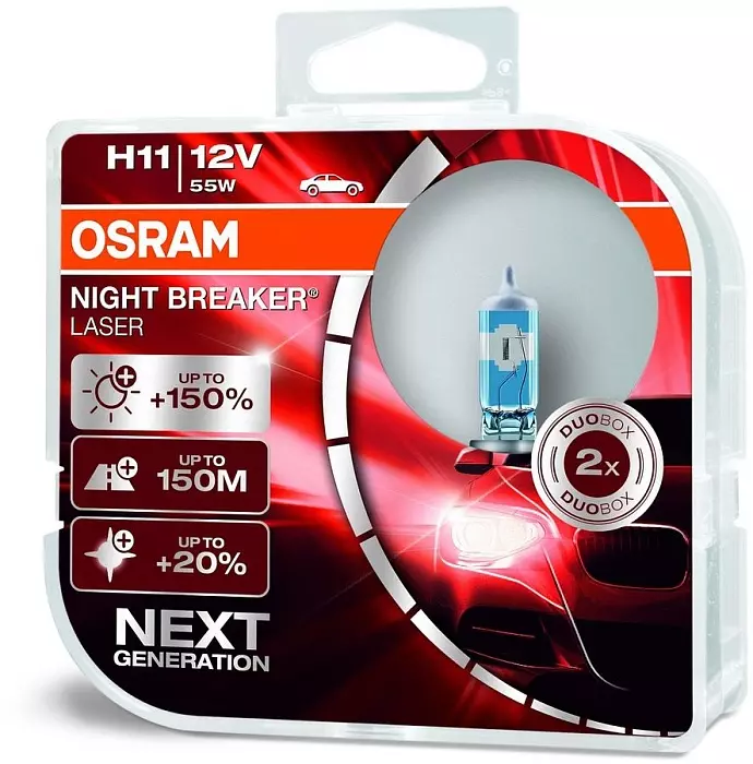 Лампа "Osram" H11 Night Breaker+110% 12v55w.64211NBU 