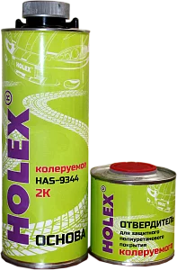 Защитное полиуретановое покрытие высокой прочности 2K 4:1 1л (0,8л+0,2л) колеруемое HOLEX