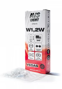 Лампа AVS Vegas 24V W1.2W(W2.1x4.6d) BOX A78331S