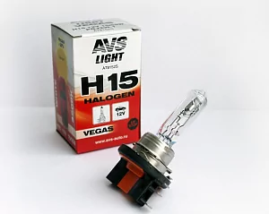 Лампа галогенная AVS Vegas H15.12V.15/55W (1 шт.)