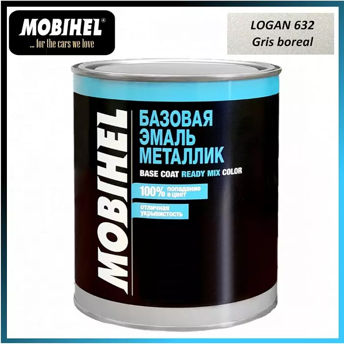 Mobihel Базовая эмаль металлик LOGAN 632 gris boreal (1 л)	 