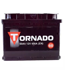 Аккумулятор "Tornado" 60R.(450А) (обр.) + справа