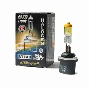 Галогенная лампы  AVS ATLAS ANTI-FOG BOX желтый  H27.880 12V A07022S