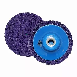 Круг для снятия ржавчины на резьбе фиолетовый d 150мм/M14 толщина 14мм Русский Мастер
