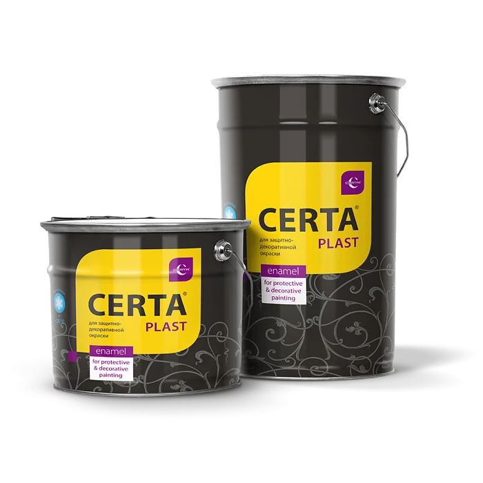 CERTA-PLAST грунт-эмаль "3в1"по ржавчине с молот.эф.шоколад (4кг) 