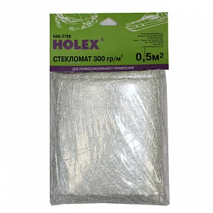 Стекломат 0.5м2 плотность 300 гр/м2 полиэтиленовый пакет HOLEX