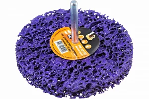 Круг для снятия ржавчины на шпинделе 6мм фиолетовый d 100мм толщина 13мм Русский Мастер