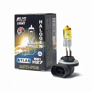 Галогенная лампы  AVS ATLAS ANTI-FOG BOX желтый  H27/881 12V A07023S