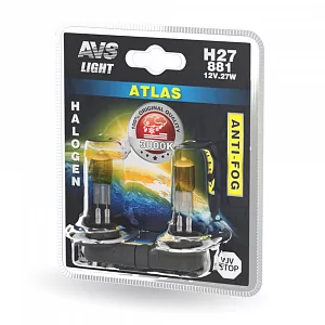 Галогенная лампы  AVS ATLAS ANTI-FOG желтый H27/881  A78621S