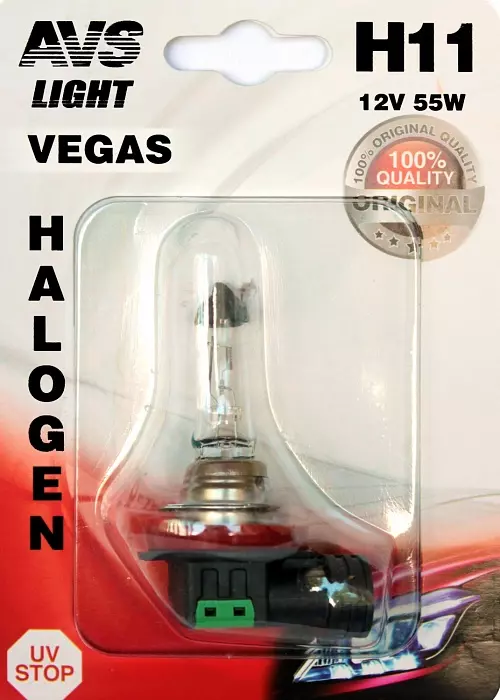 Галогенная лампы  AVS Vegas  в блисторе H11 12V A78480S 