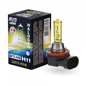 Галогенная лампы  AVS ATLAS ANTI-FOG BOX желтый  H11 12V A07025S