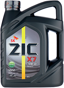 Масла ZIC X7 Diesel 10W40 6л  (синтетическое масло)
