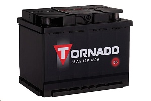 Аккумулятор "Tornado" 55 R.(420А) (обр.) + справа