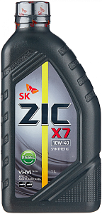 Масло ZIC X7 Diesel 10W40 1л  (синтетическое масло)