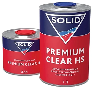 Лак акриловый "Solid" Premium Clear HS 1л+0.5л.	