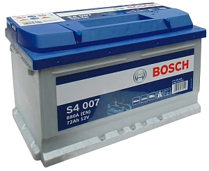 Аккумулятор "Bosch" 72Ah евро (278/175/175)